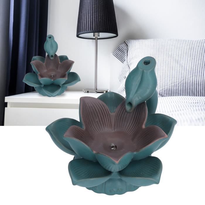 Brûleur D'encens En Forme De Lotus En Métal Couleur Cuivre Rouge - Dimensions 10x10x8 Cm, Neuf, Décoration Orientale