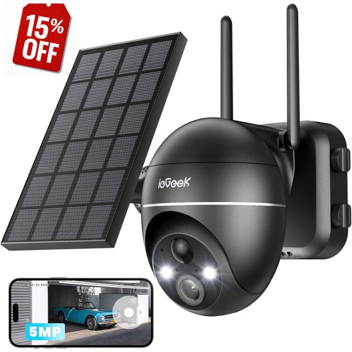 Caméra De Vidéosurveillance Extérieure Sans Fil Avec Panoramique à 355