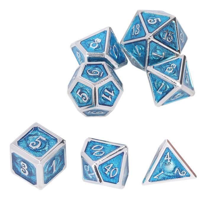 Fafeicy Jeux de dés Jeu de 7 dés en acrylique polyédrique Table de dés