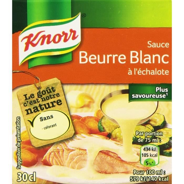 Knorr Sauce Beurre Blanc l'Échalote la Brique 30 cl Cdiscount Au