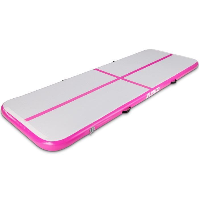 negaor Tapis d’Exercice//Tapis de Gymnastique//Tapis Gonflable de Gymnastique avec Pompe 200x200x10cm PVC Bleu