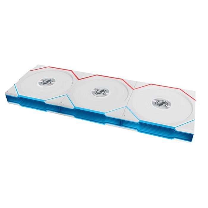 12TL1W3W Ventilateur boîtier Lian-Li UNI FAN TL Ss fil ARGB PWM – Pack 3x120mm – Blanc