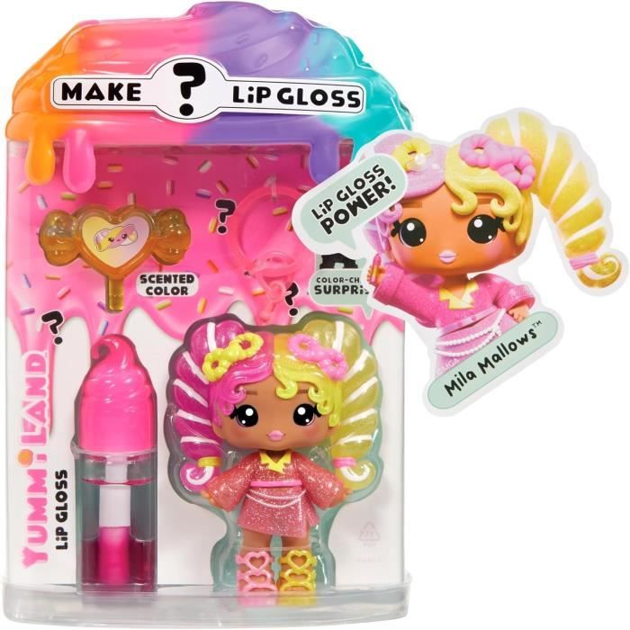 Yummiland Lip Gloss Doll - Color Change Combo - Mila Mallows - vue 1