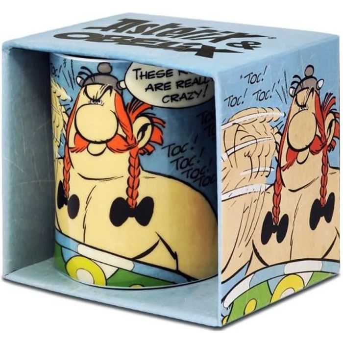 Logoshirt Asterix Et Obelix Mug De Cafe Toc Toc Toc Asterix Le Gaulois Mug A The Multicolore Presente Dans Un Coffret Cdiscount Maison
