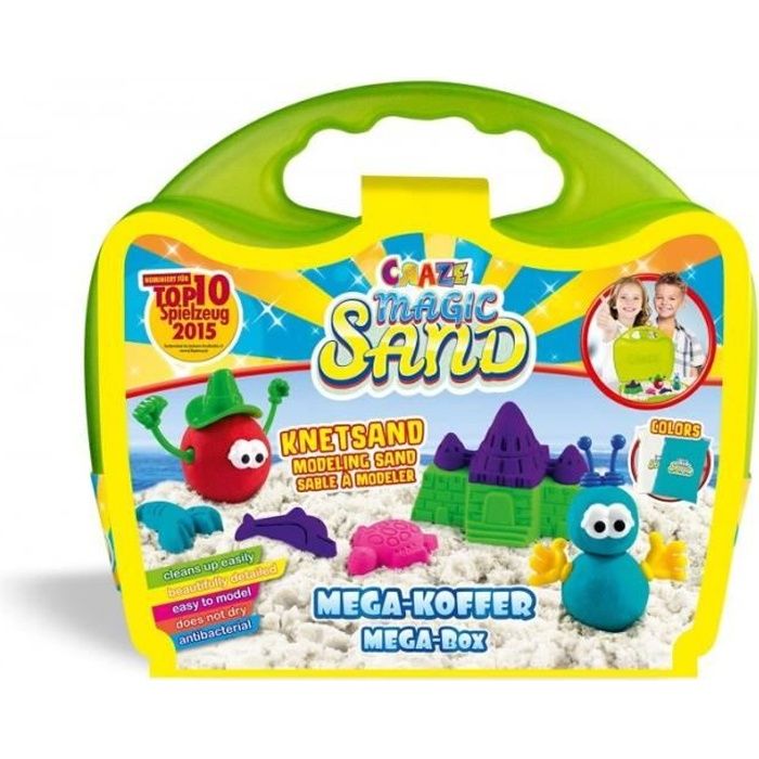 CRAZE MAGIC SAND - Sable Magique à Modeler Recharge 6x85g - 6 Couleurs - Activité Manuelle Enfants - Sans BPA