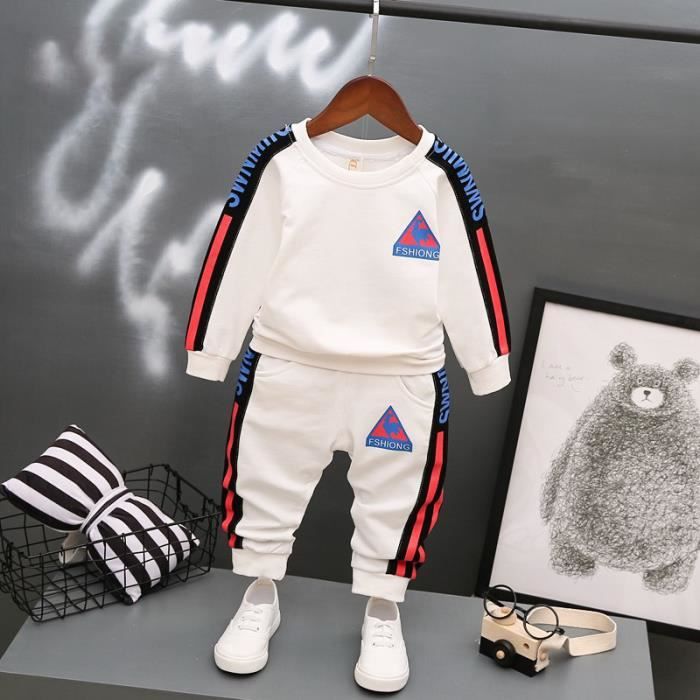 Vetements De Sport Bebe Automne Ensemble De Vetements Mode Mixte Enfant Blanc Cdiscount Pret A Porter