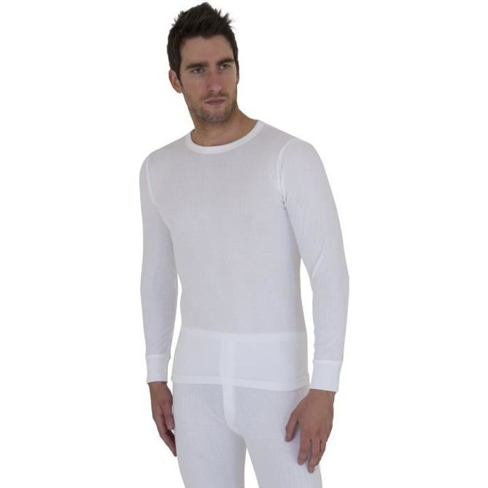 T-shirt thermique à manches longues - Homme - Multisport - Blanc