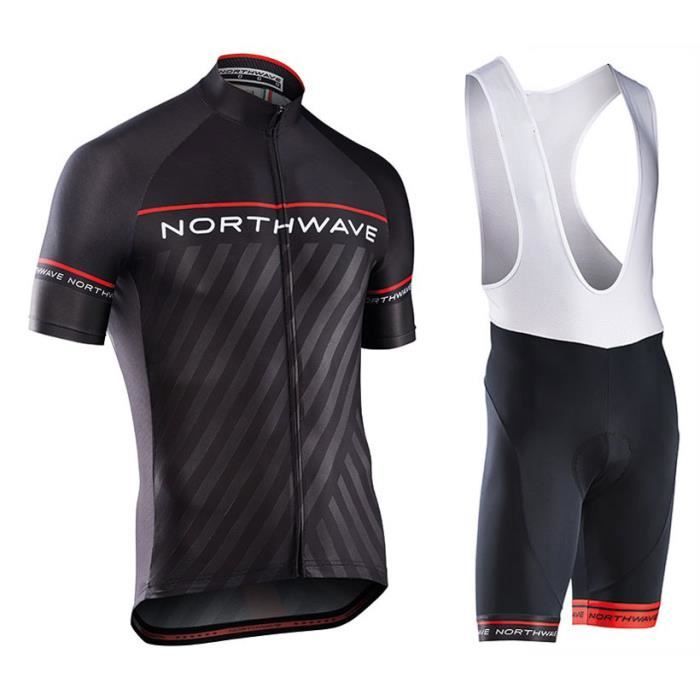 Maillot Cyclisme Homme + Cuissard 9D Gel - Tenue VTT Vélo Route Respirante Séchage Rapide