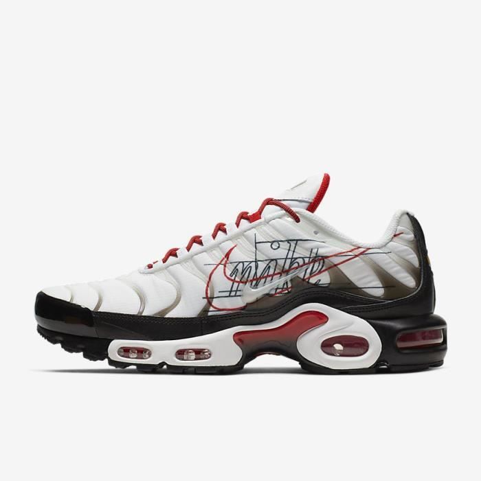 nike tn blanche rouge