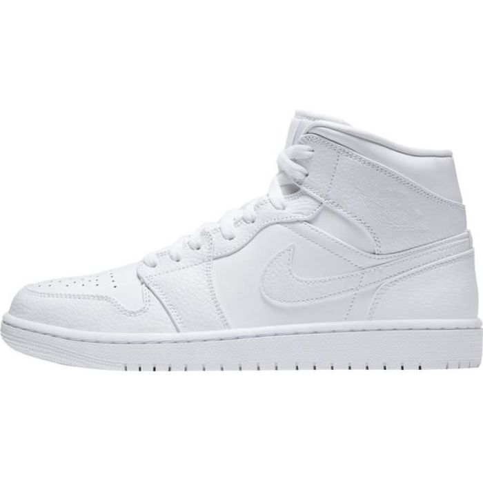 Baskets Nike Air Jordan 1 Mid 46 Blanc - Cdiscount Chaussures