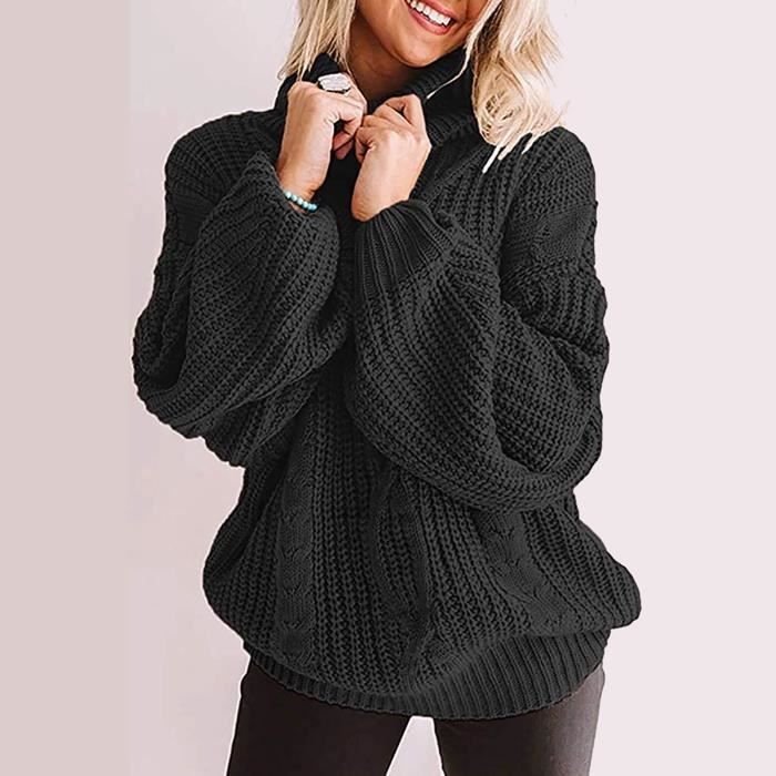 Pull oversize col montant