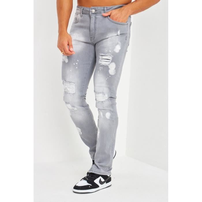 Jean push up déchiré - Gris