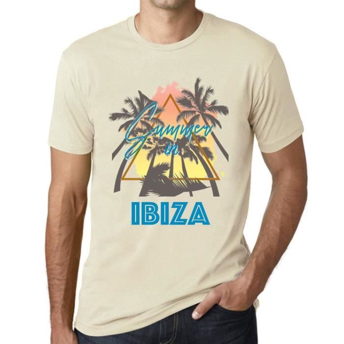 T-shirt Homme ULTRABASIC – Fun In The Sun In Tunisie – Blanc Chiné – Taille ?