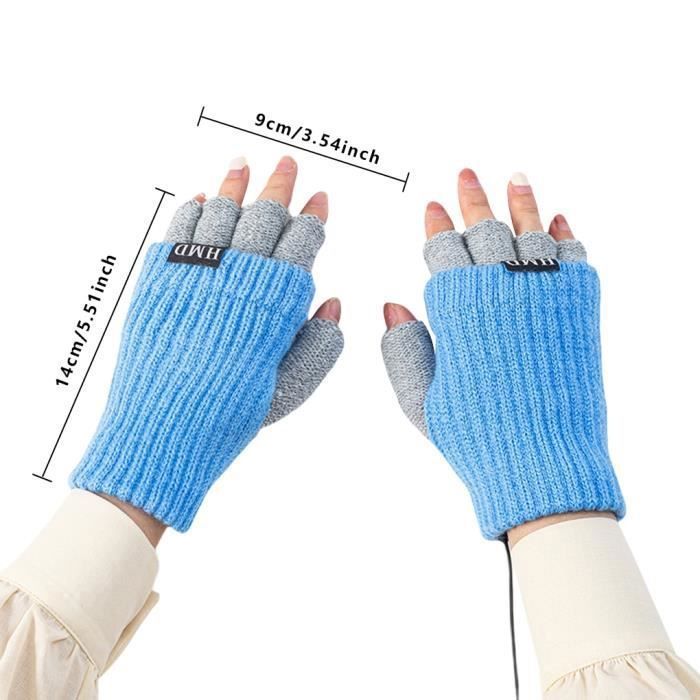 DOVAVA Gants Hiver Sans Doigts Homme Femme sans Doigts,Gants Chaud