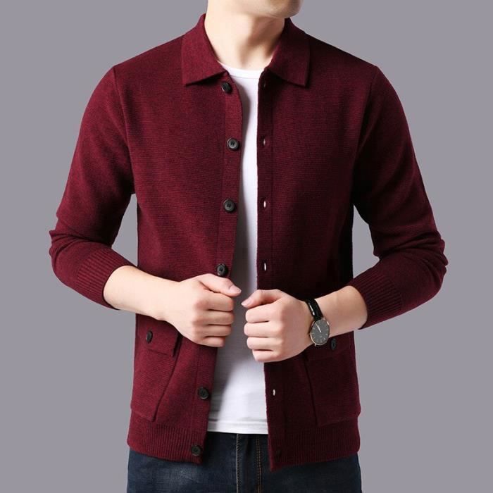 Cardigan best sale rouge homme