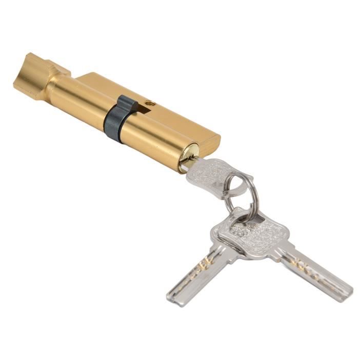 LÖWEN Lot De 6 Cylindres De Serrure 80 Mm 40/40 Double Cylindre à Fermeture Identique Massif Avec 30 Clés Réversibles A : 40 B