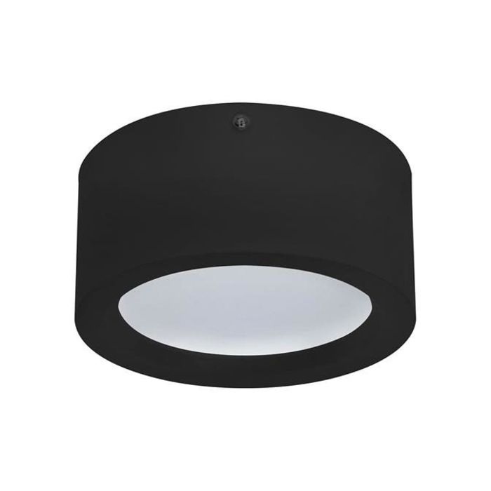 Plafonnier LED rond noir 15W 4200K