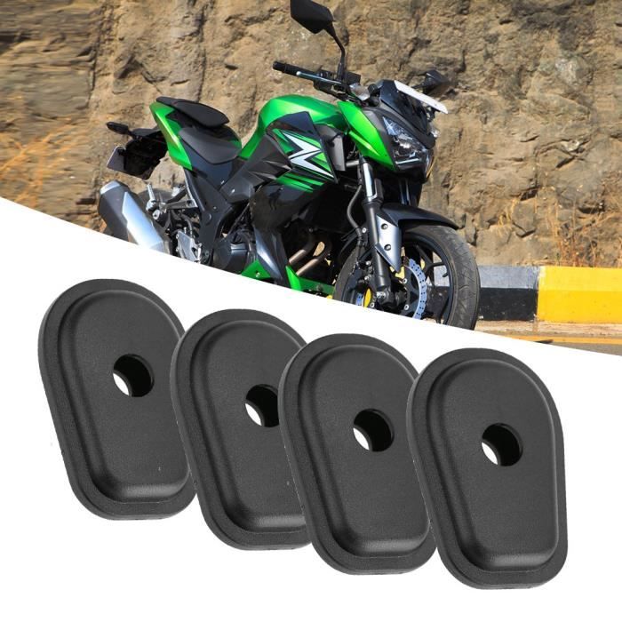 Support Clignotant Moto Pour Fourche 30-45mm - Noir/Argent - Paire De Supports Universels