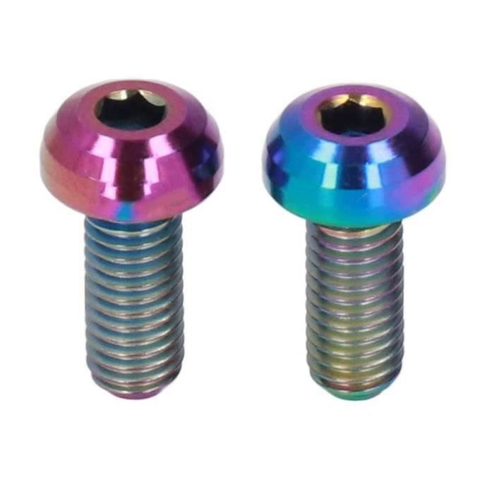 Vis Porte-Bidon Pour Vélo M5 X 12 Mm – CNC Acier Allié, 4 Pièces | Rouge/Bleu/Vert/Arc-en-Ciel/Orange | Compatible VTT, Vélo De Course, BMX, Fixie