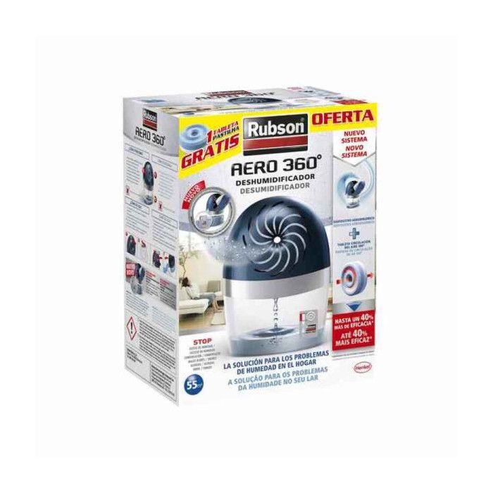 Déshumidificateur - RUBSON - Aero 360 - Rechargeable - Sans