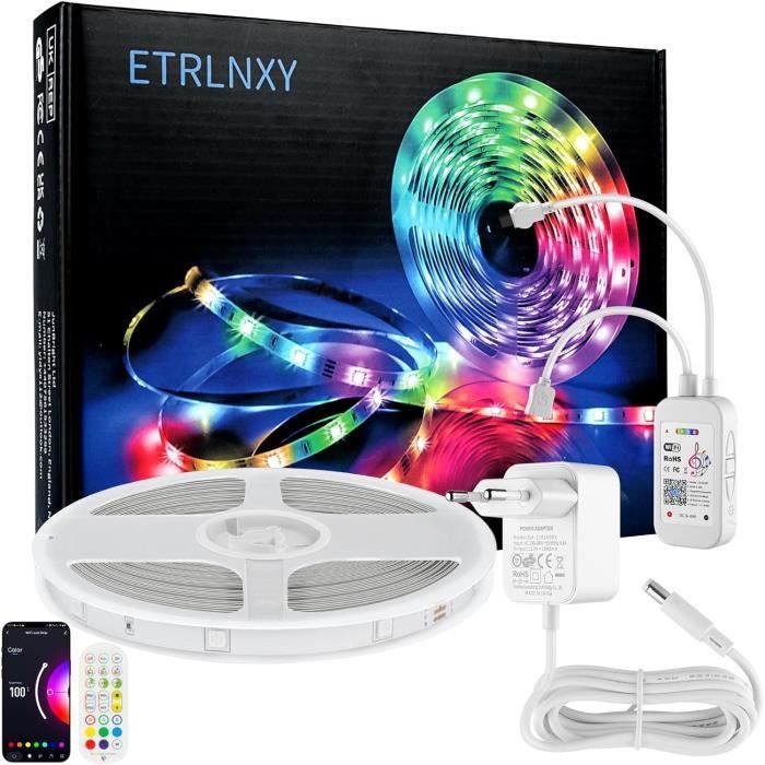 Bande LED RGB 30m Connectée WiFi - Compatible Alexa Et Google Assistant - Contrôle Par Appli - Neuf En Boîte
