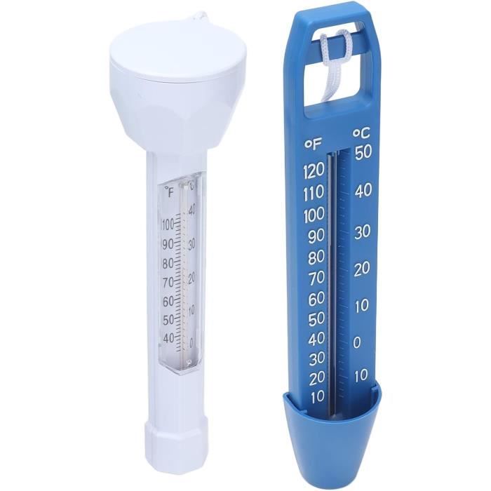 Thermomètre Flottant Pour Piscine, Spa, Aquarium - Grand Cadran Transparent PVC, Tête Ronde (flotteur)