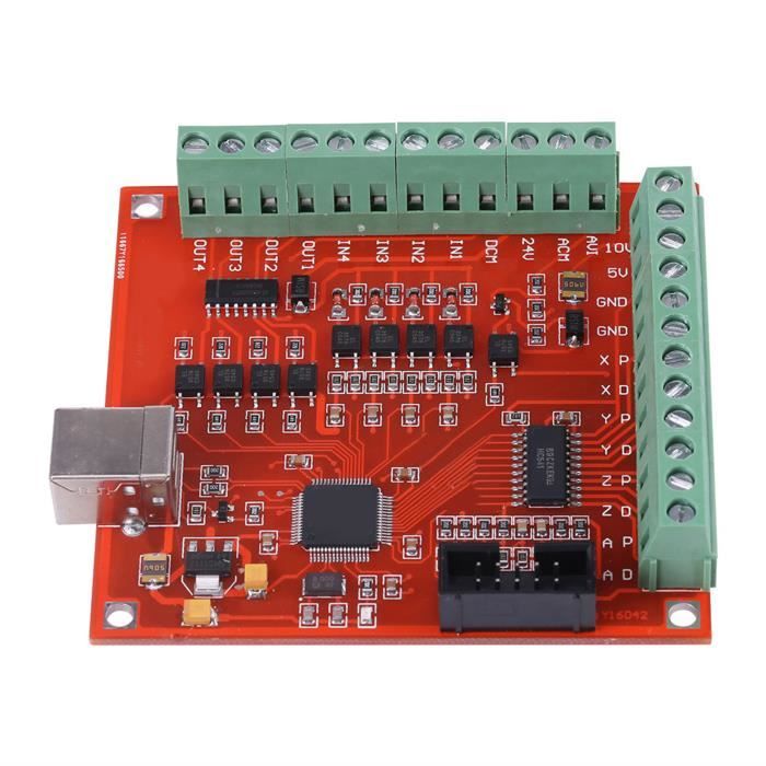 Carte Contrôleur CNC USB 4 Axes MACH3 - Pour Moteurs Pas à Pas - Idéal Pour Fraiseuse CNC DIY
