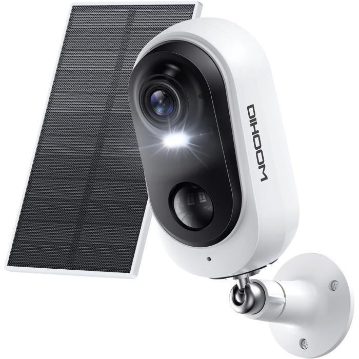 Caméra de Surveillance 2K 3MP sans fil extérieur à batterie Panneau Solaire Wifi