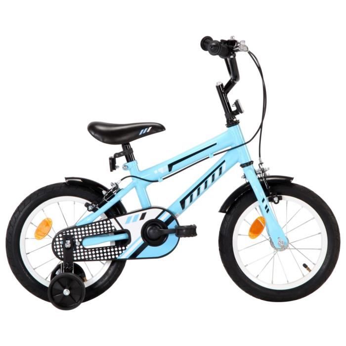 FAE Vélo pour enfants 14 pouces Noir et bleuZJCHAO-Vélo pour enfants 14 pouces No