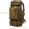 Grand Sac à Dos Militaire Tactique 80L – Camouflage – Randonnée Camping Trekking