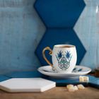 Karaca Iznik Service à café pour 2 personnes, 2 tasses à expresso et 2 soucoupes, tasse moka robuste, bord épais, tasses à expresso en porcelaine Karaca Iznik Service à café pour 2 personnes, 2 tasses à expresso et 2 soucoupes, tasse moka robuste, bord épais, tasses à expresso en porcelaine