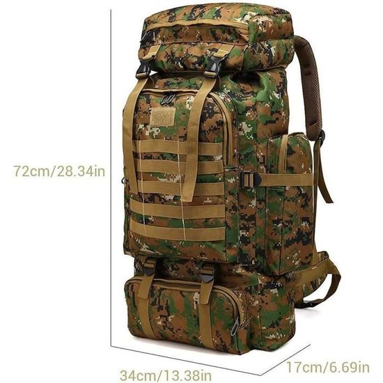Sacs à dos randonnée,Sac à dos tactique militaire en Nylon, Molle de