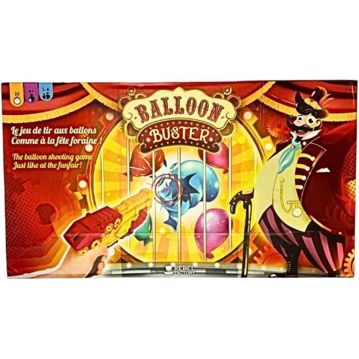 Be Blip Ballon Buster – Jeu De Tir Aux Ballons Avec Pistolet à Flèches Mousse – 2 à 4 Joueurs