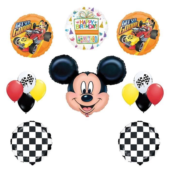 Fournitures de fête d'anniversaire mickey mouse et décorations de bouquet  ballon mickey roadster EX3UG - Cdiscount Maison