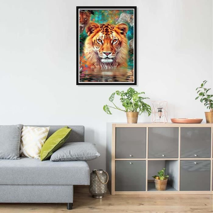 MOMAKA 5D Diamond Painting Kits Chien, Diamant Peinture Kits Point De Croix Broderie Fleur, Animal, Kits De Peinture En Diamant Arts Craft Cross Embroidery Pour La Décoration Murale à Domicile 30x40cm