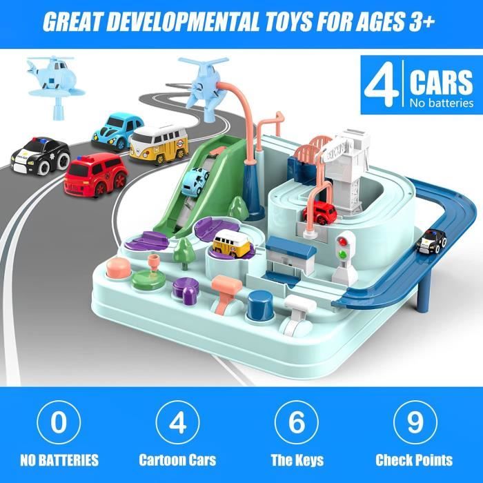 Jouet de piste d'aventure de voiture, développement de l'intelligence pour enfants -zhuoshop