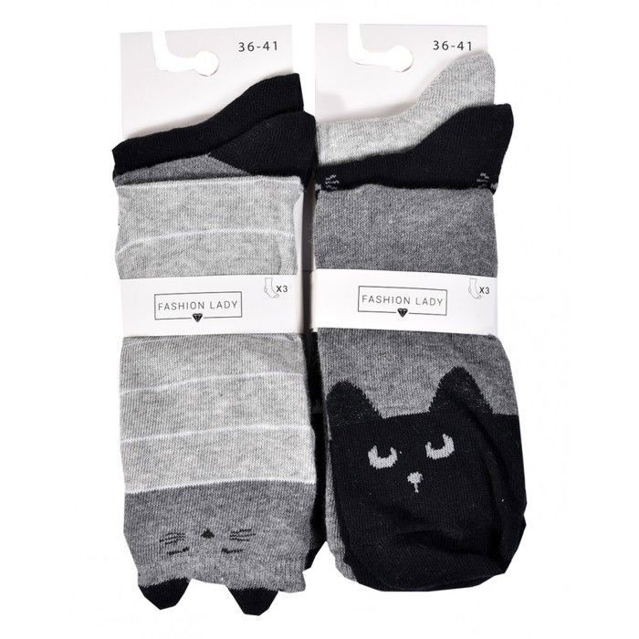 Chaussettes femme OZABI Pack de Paires Chats FASHION LADY