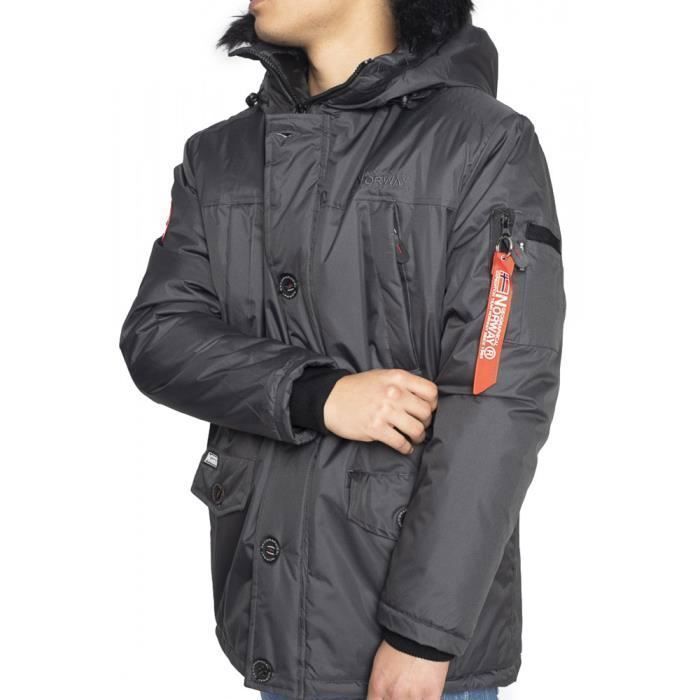 Doudoune homme GEOGRAPHICAL NORWAY DAGOBERT Gris 100 Polyester Confortable et tendance