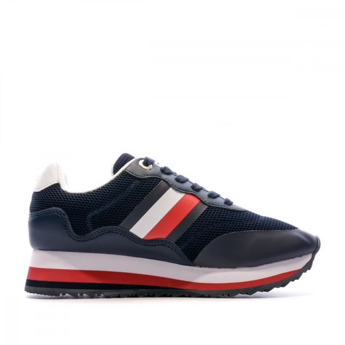 Baskets Marine Femme Tommy Hilfiger Sporty Retro Bleu Cdiscount Chaussures