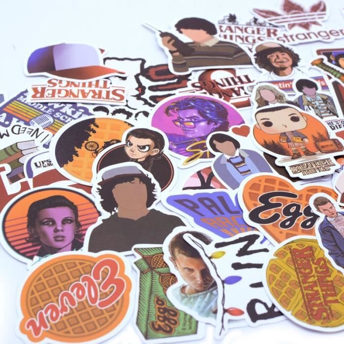 50 Stranger Things B Autocollants choses tranges paquet de 50