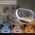 Lampe de Chevet Chargeur sans Fil, Lampe de Chevet Tactile Dimmable avec Port USB, 3 Couleurs et Horloge Digitale-2