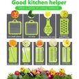 Mandoline Cuisine 10 en 1 Multifonction Couper les Legumes , Trancheur de Légumes pour Légume Fruit Coupe Uniformément-2