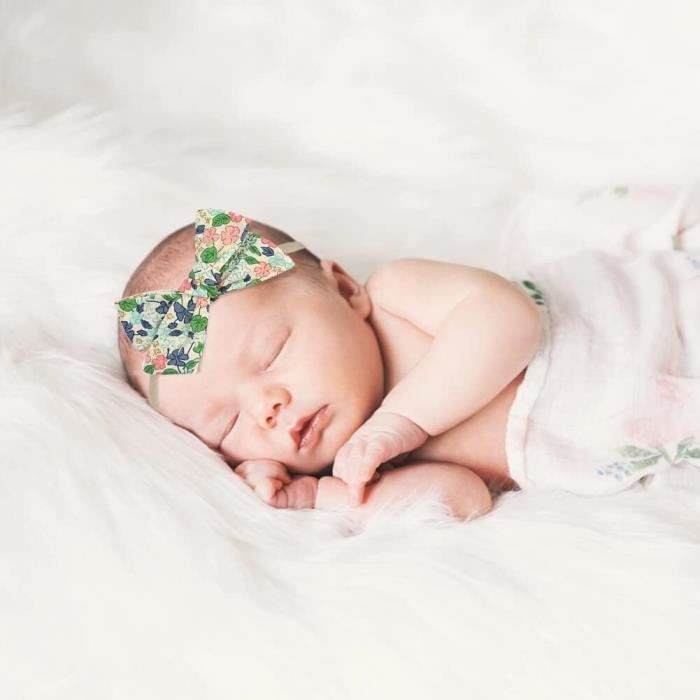 Fasce Per Capelli Bebè DRESHOW - Set Di 10 Bandeaux Elastici Con Fiocco Per Bambine - Foto 7