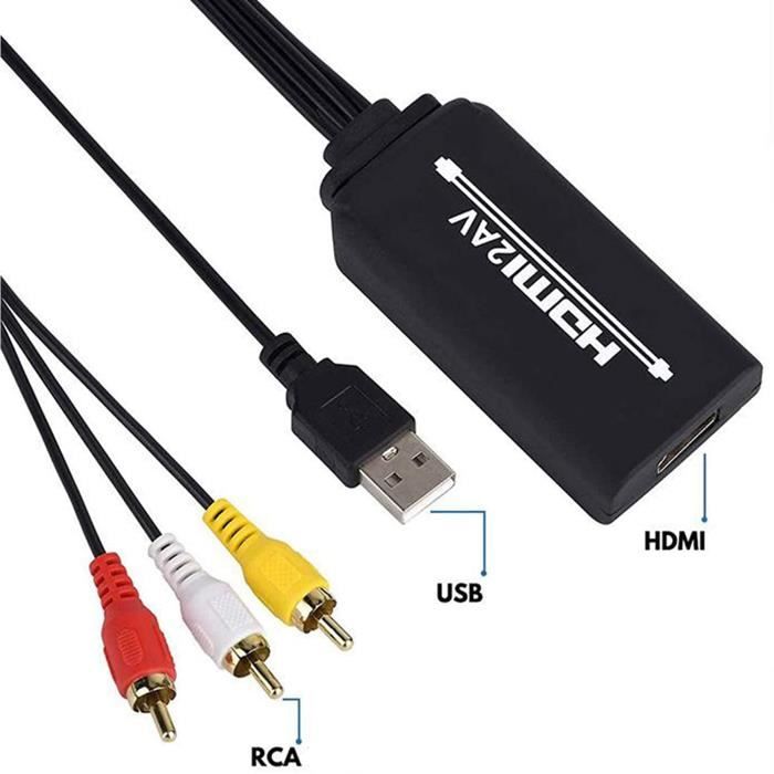 Convertisseur Adaptateur Audio - vidéo HDMI Vers RCA - Style 3