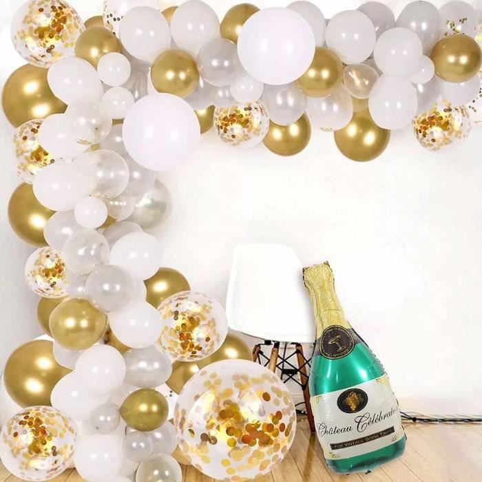 Décoration de fête au champagne Kit de ruban de guirlande Étoiles  scintillantes Papier suspendu Drapeaux colorés