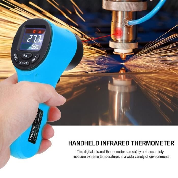 Mesure thermique,Thermomètre à capteur industriel HW55050 550 °C — free download