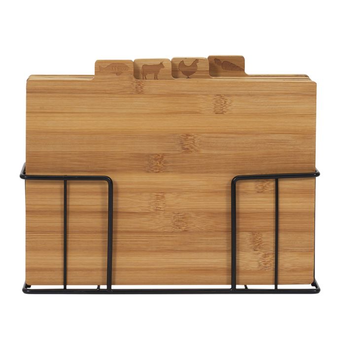Set De 4 Planches à Découper En Plastique Professionnelles - Bleu, Rouge, Vert