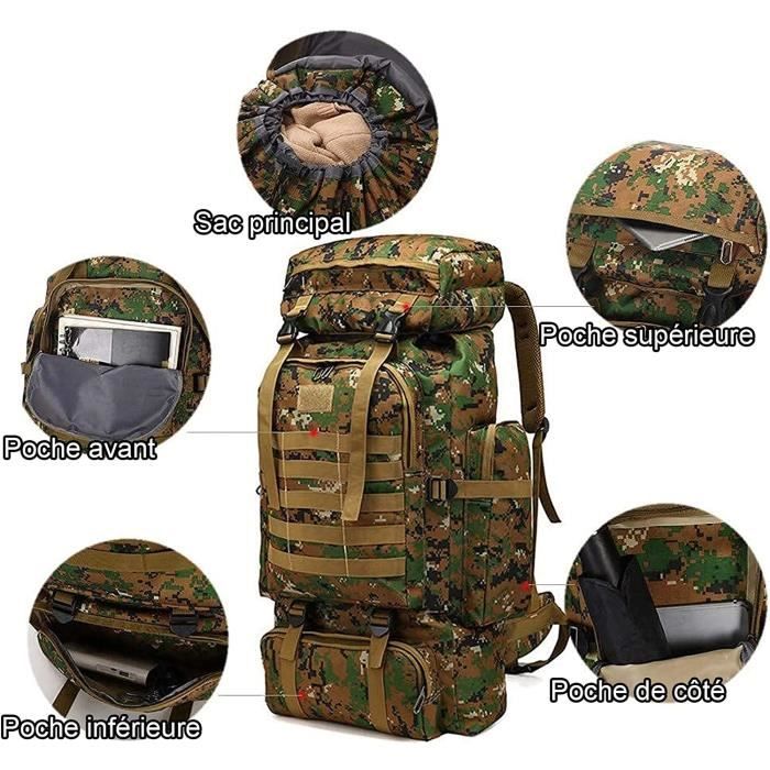OEM Sac à dos camouflage grande capacité Sac à dos extérieur Randonnée Voyage Al