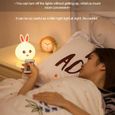 Veilleuse-Lumière de nuit de lapin LED USB pour enfants bébé cadeau cadeau animal dessin animé lampe décorative lampe-bleu-3