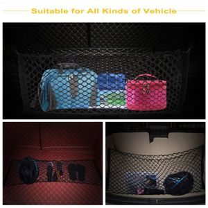 Filet Organisateur Adhésif Pour Voiture - Dimensions 14cm X 8cm, Rangement Pratique Siège Arrière